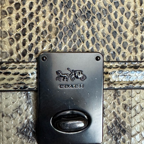 Coach Snakeskin Crossbody Bag with Chain Strap - Picture 4 of 8